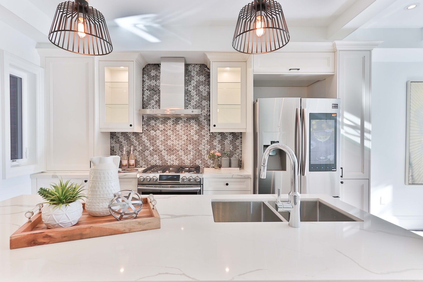 Modular kitchen with island in Hinjewadi